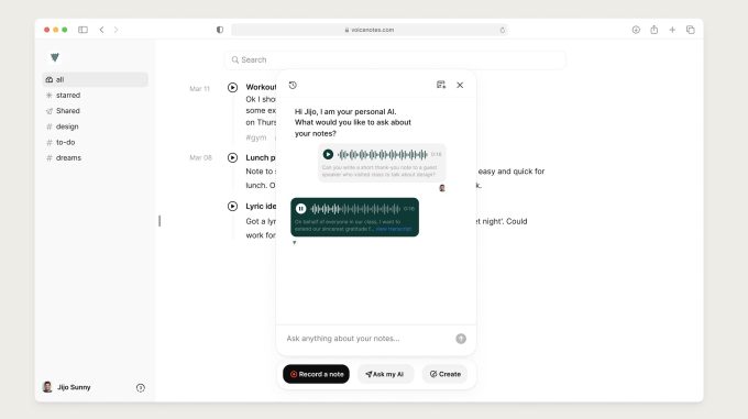 Buymeacoffee’s founder has built an AI-powered voice note app